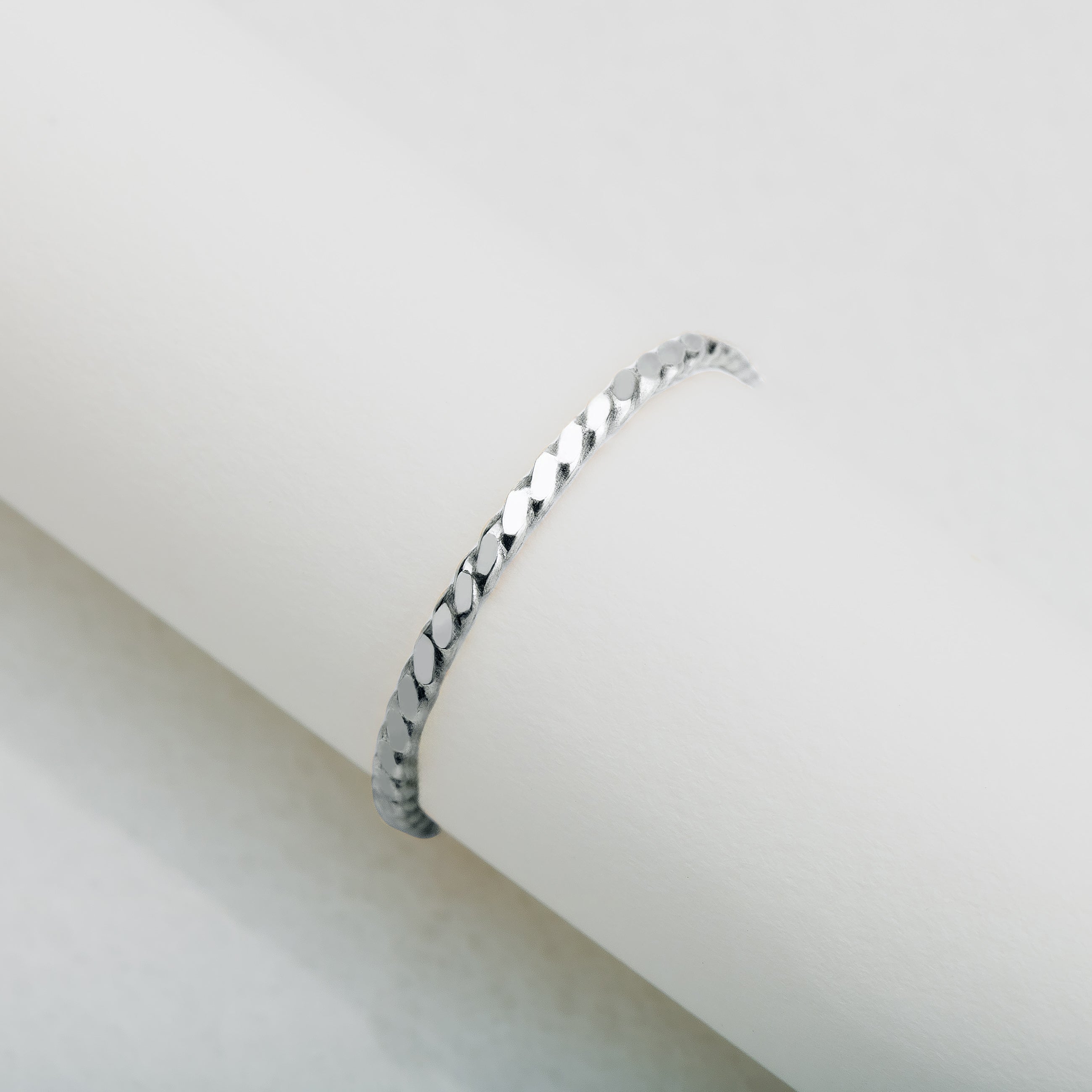 Helix Ring | Sterling Silver Hammered Twisted Rope Stacking Ring | Skinny Twist Ring Band | Comfort Fit USA Sizes 2-12