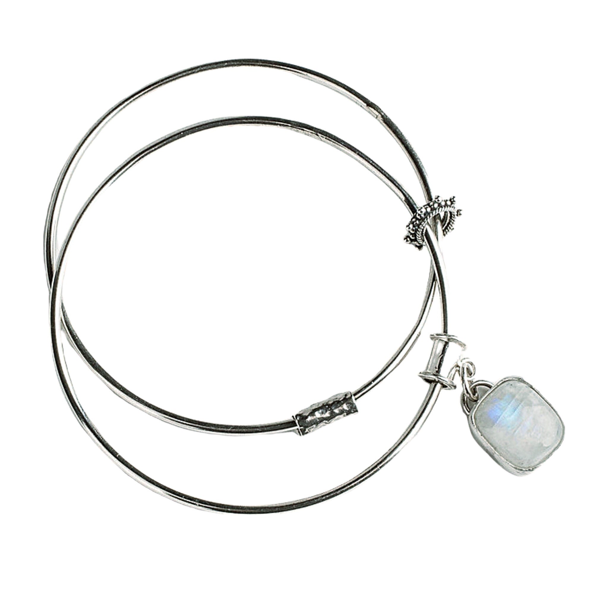 Rainbow Moonstone Bangle