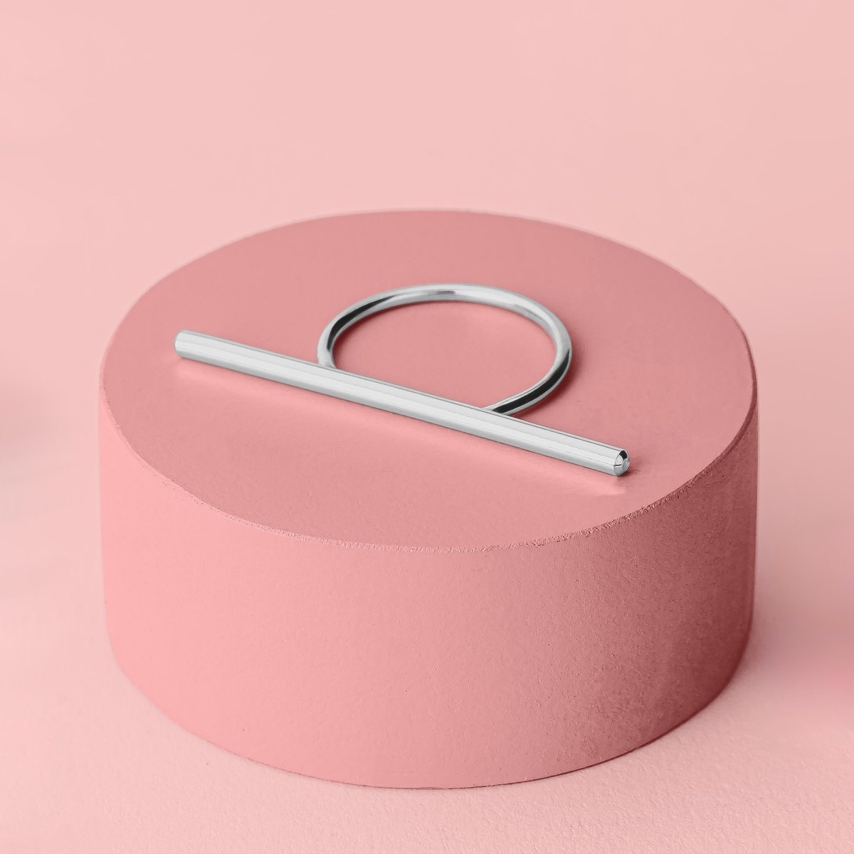 Athena Bar Ring | Edgy Linear Statement Ring | Big Thin Long Bar Line Ring Geometric Band | Silver, Gold, or Rose Gold | Minimalist Jewelry