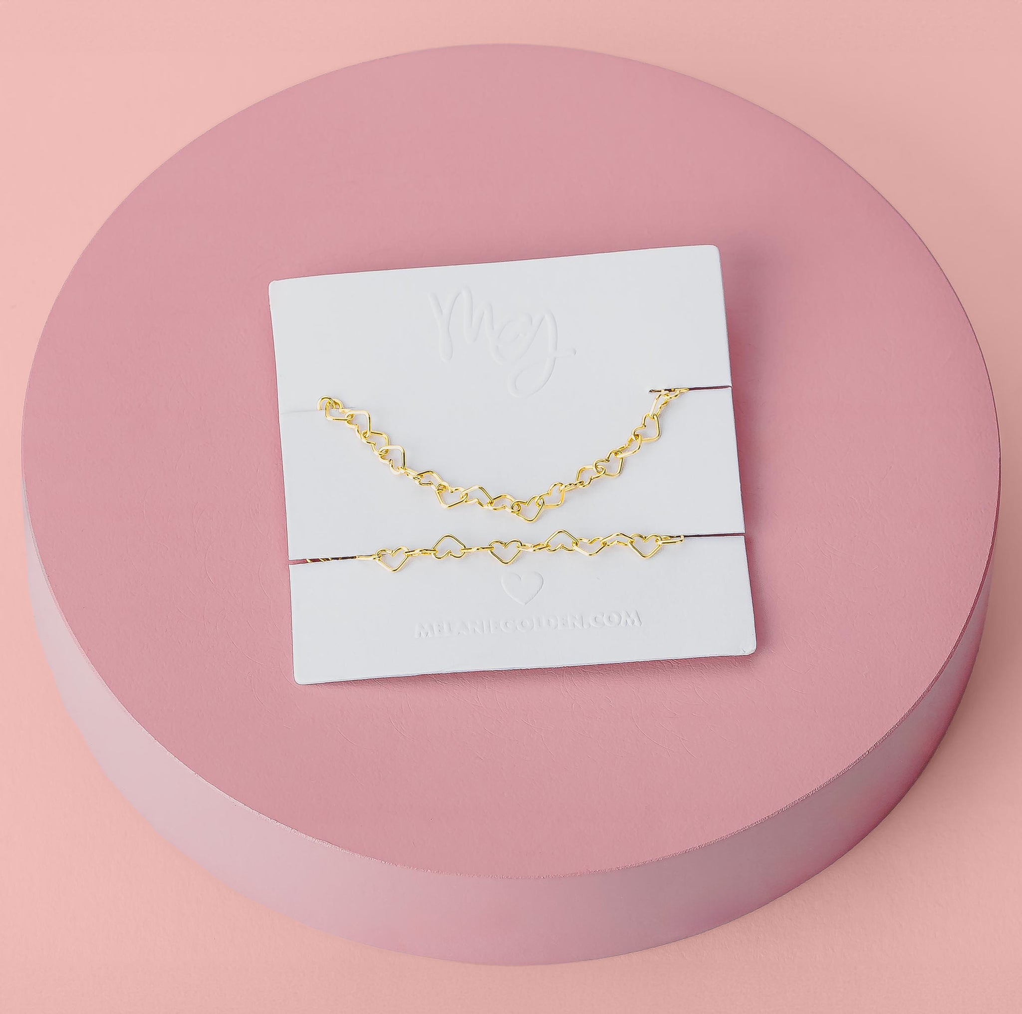 Heart Link Chain Necklace | Gold Silver or Rose Dainty Minimalist Love Necklace | Romantic Hearts Gift for Her | Sweet Anniversary Present