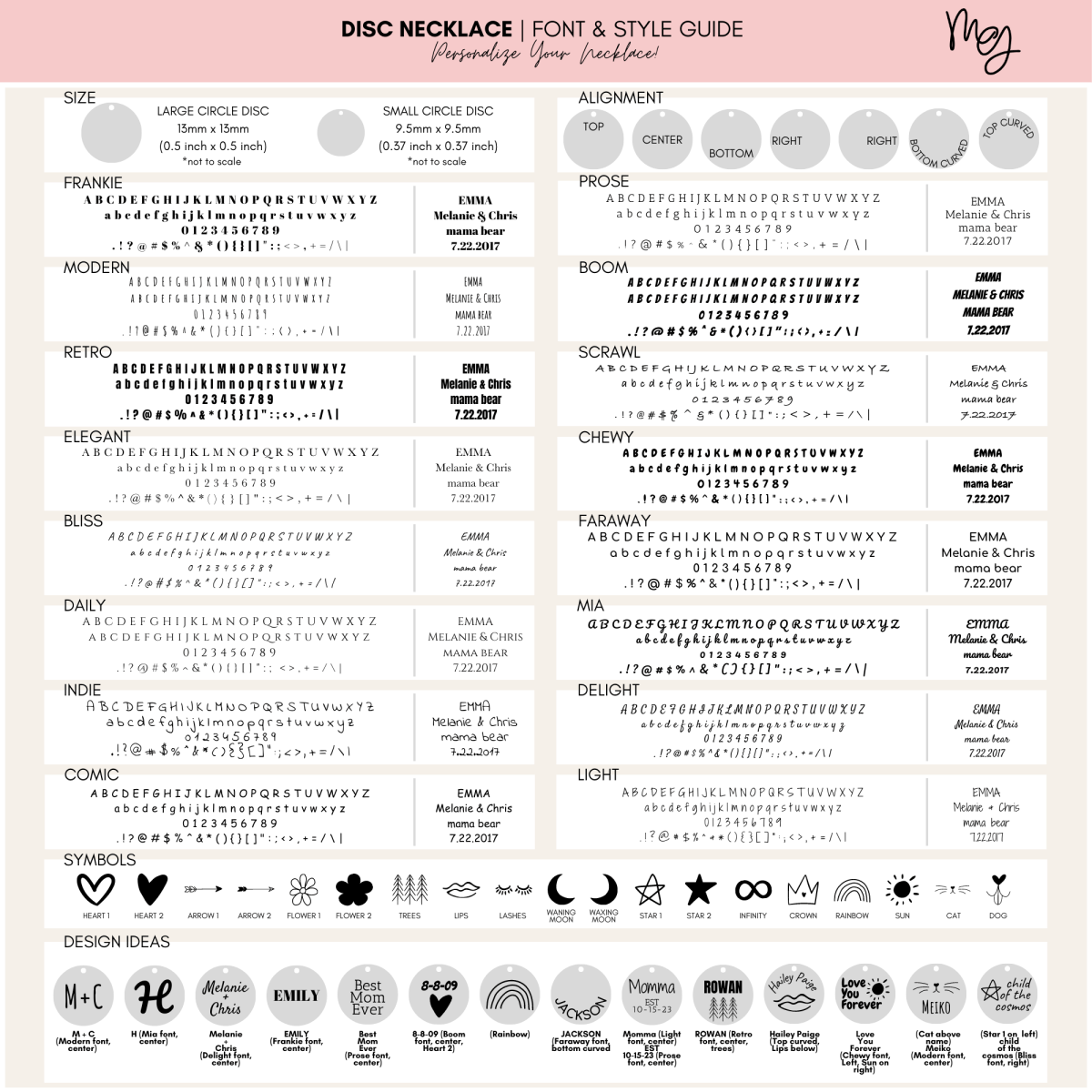 Custom Family Disc Necklace