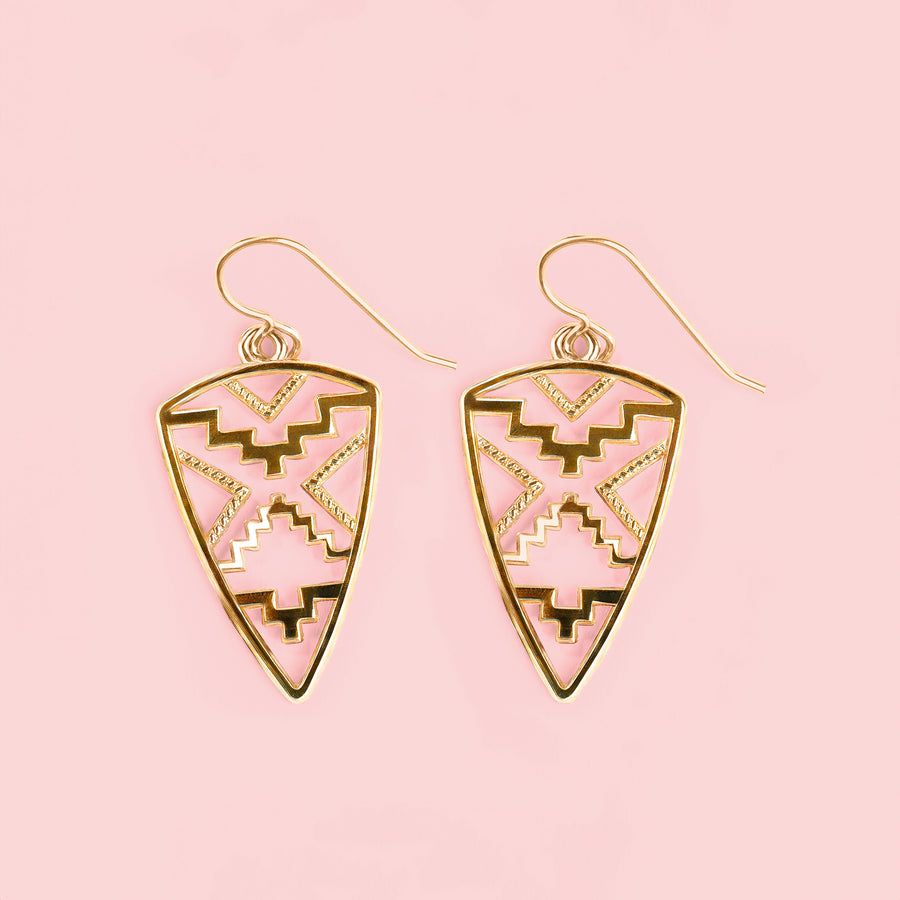 Gold Bohemian Boho Dangle Drop Earrings | Fun Golden Jewelry for Women