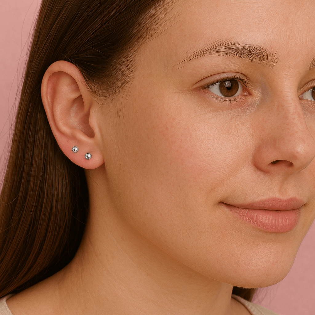 Small Sterling Silver Round Ball Stud Earrings | Minimalist Jewelry for Women