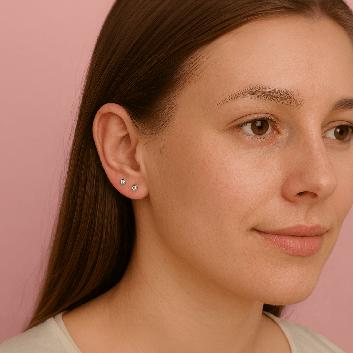 Small Sterling Silver Round Ball Stud Earrings | Minimalist Jewelry for Women