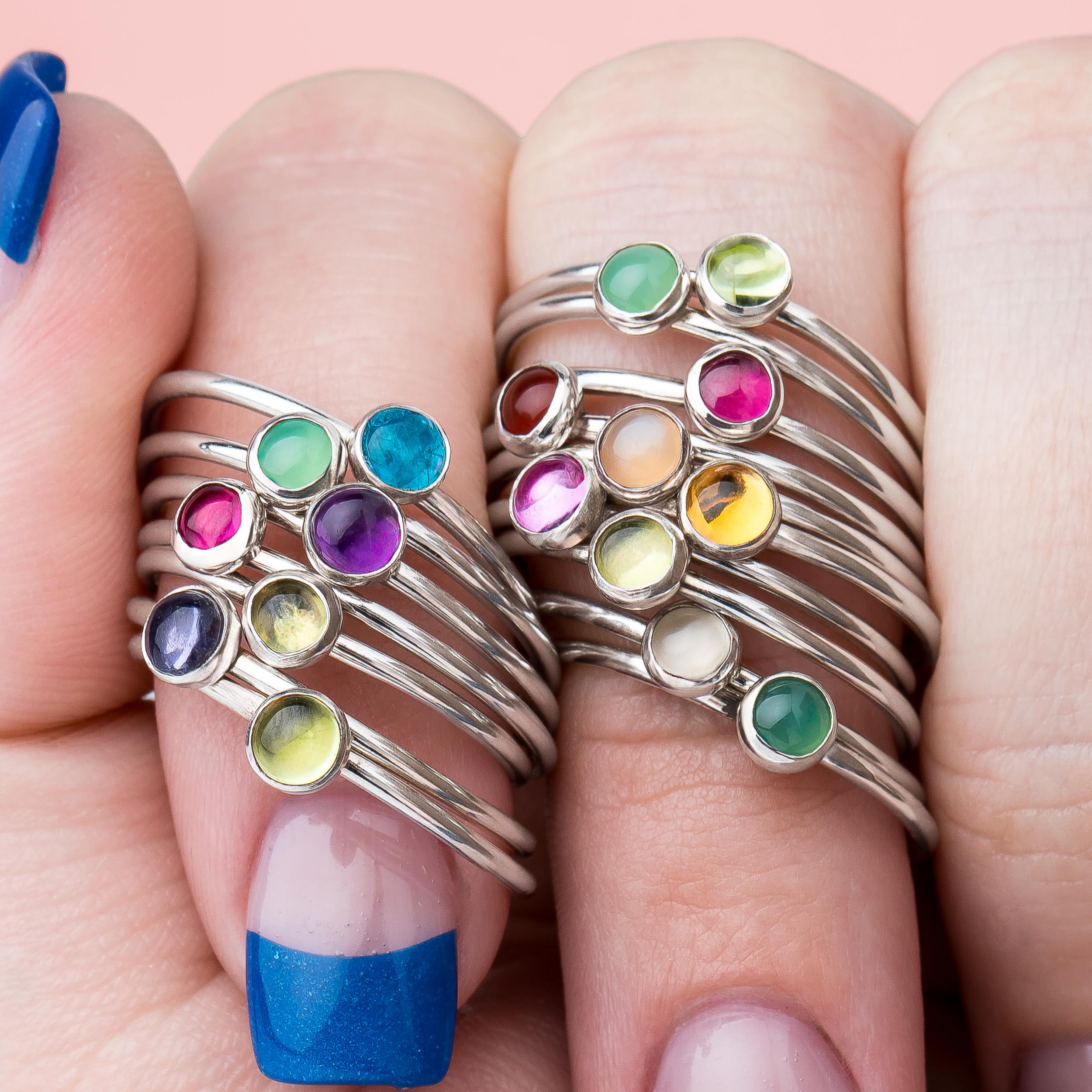 Aurelia Gemstone Ring - Melanie Golden Jewelry - _badge_NEW, gemstone rings, new, rings, stacking rings