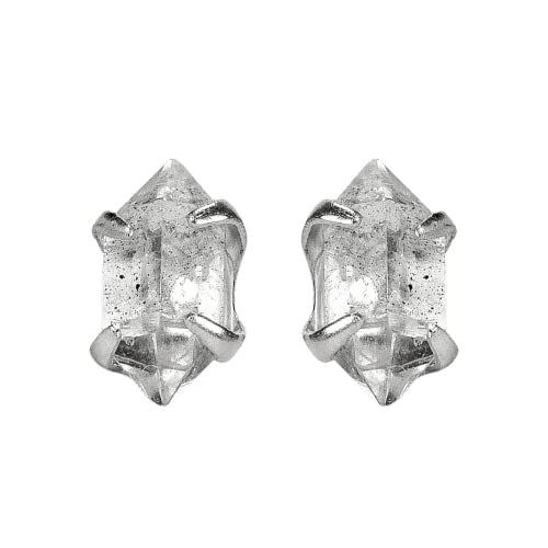 Tiny Raw Herkimer Diamond Stud Earrings - Melanie Golden Jewelry - _badge_BESTSELLER, bestseller, christmas, Earrings, for the bride, love, stud, stud earrings, wedding