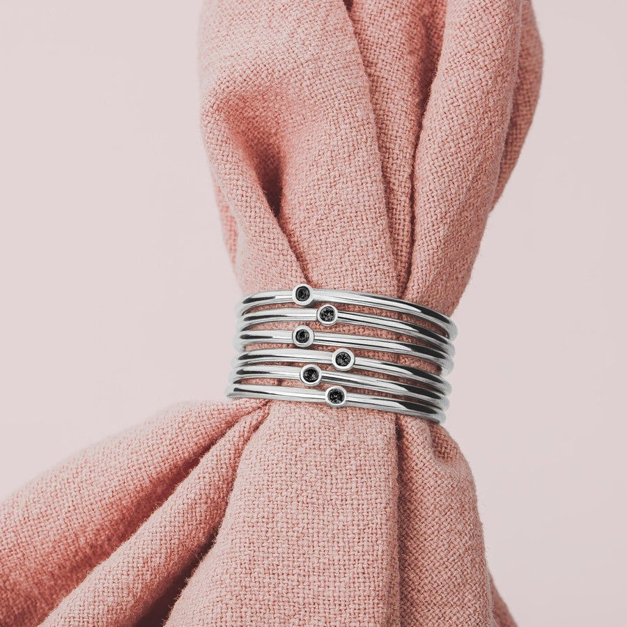 Black Diamond Stacking Rings