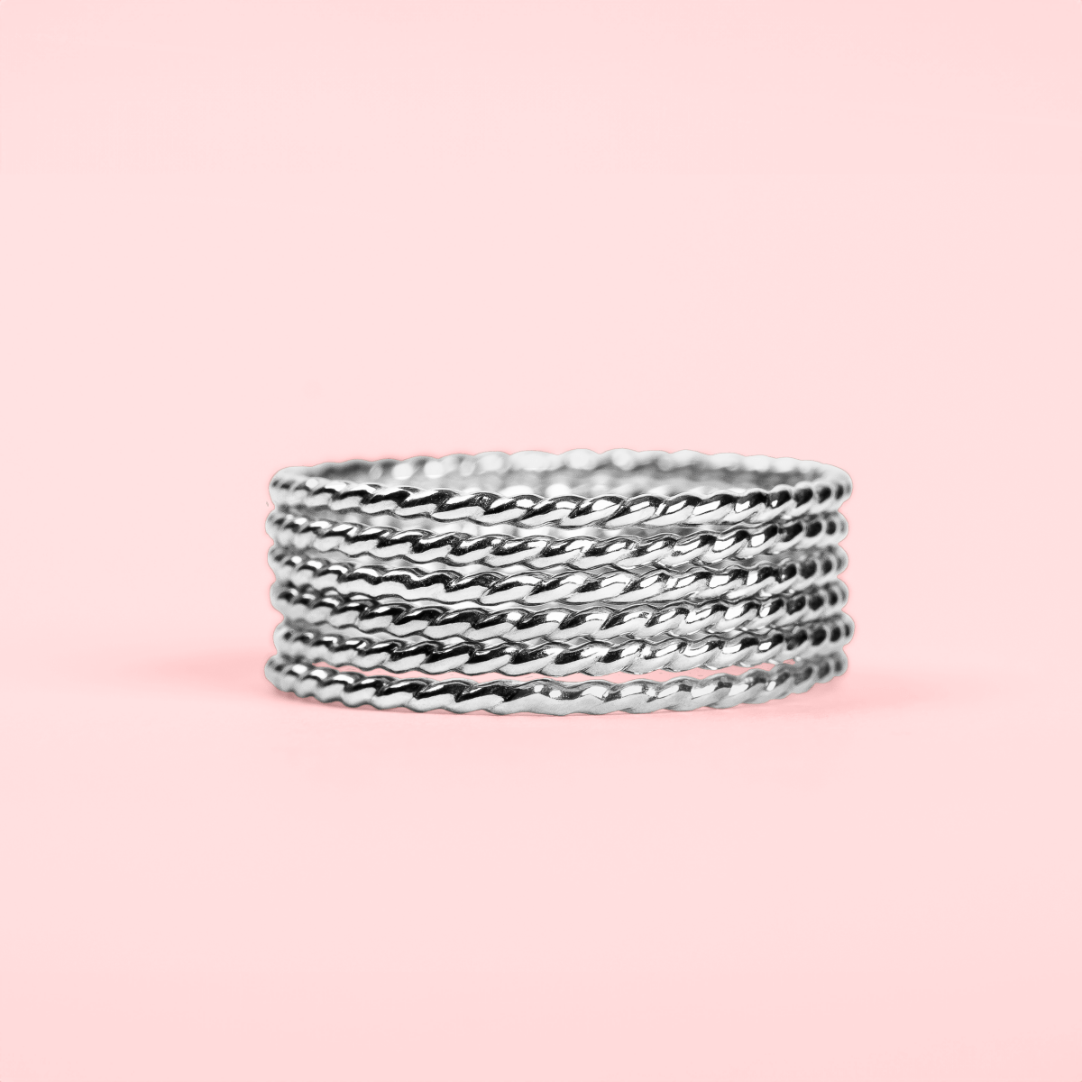 Braided Rope Stacking Ring | Sterling Silver Elegant Twisted Skinny Stackable Stack Ring Band | Comfort Fit USA Sizes 2-12