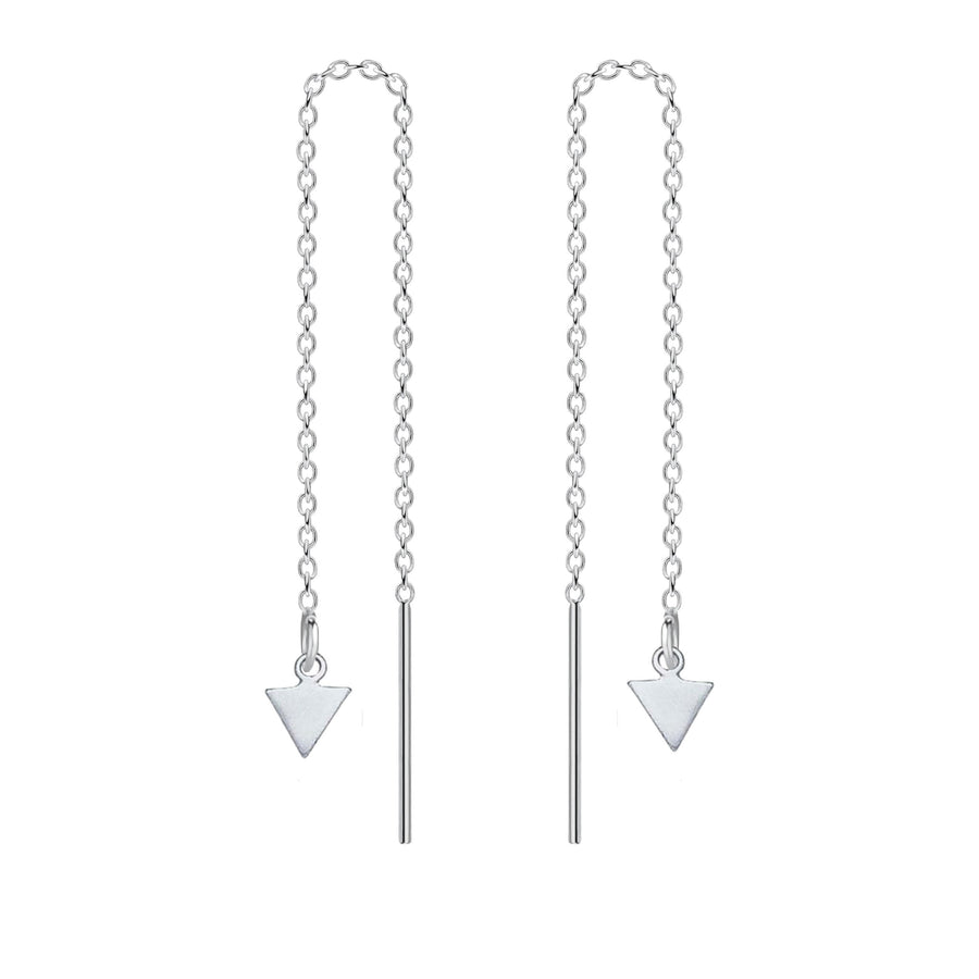 Threader Chain Earrings in 925 Sterling Silver | Thread Through Jewelry for Women and Girls | Multiple Designs Available