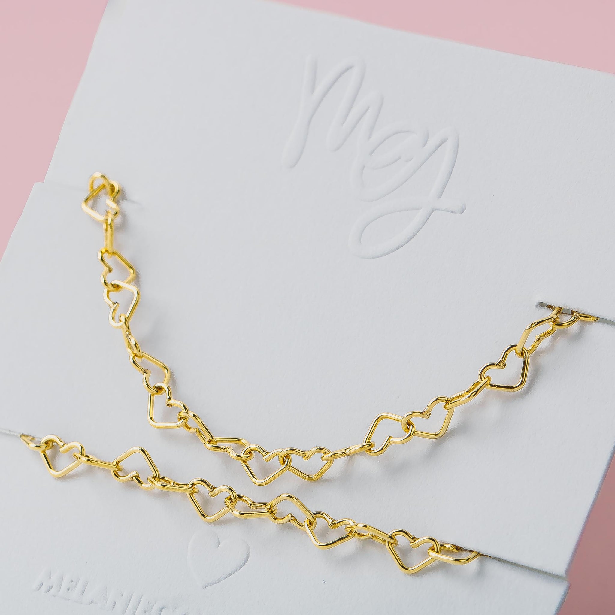 Heart Link Chain Anklet | Gold Silver or Rose Dainty Minimalist Love Ankle Bracelet | Sweet Romantic Open Heart Waterproof Gift for Her