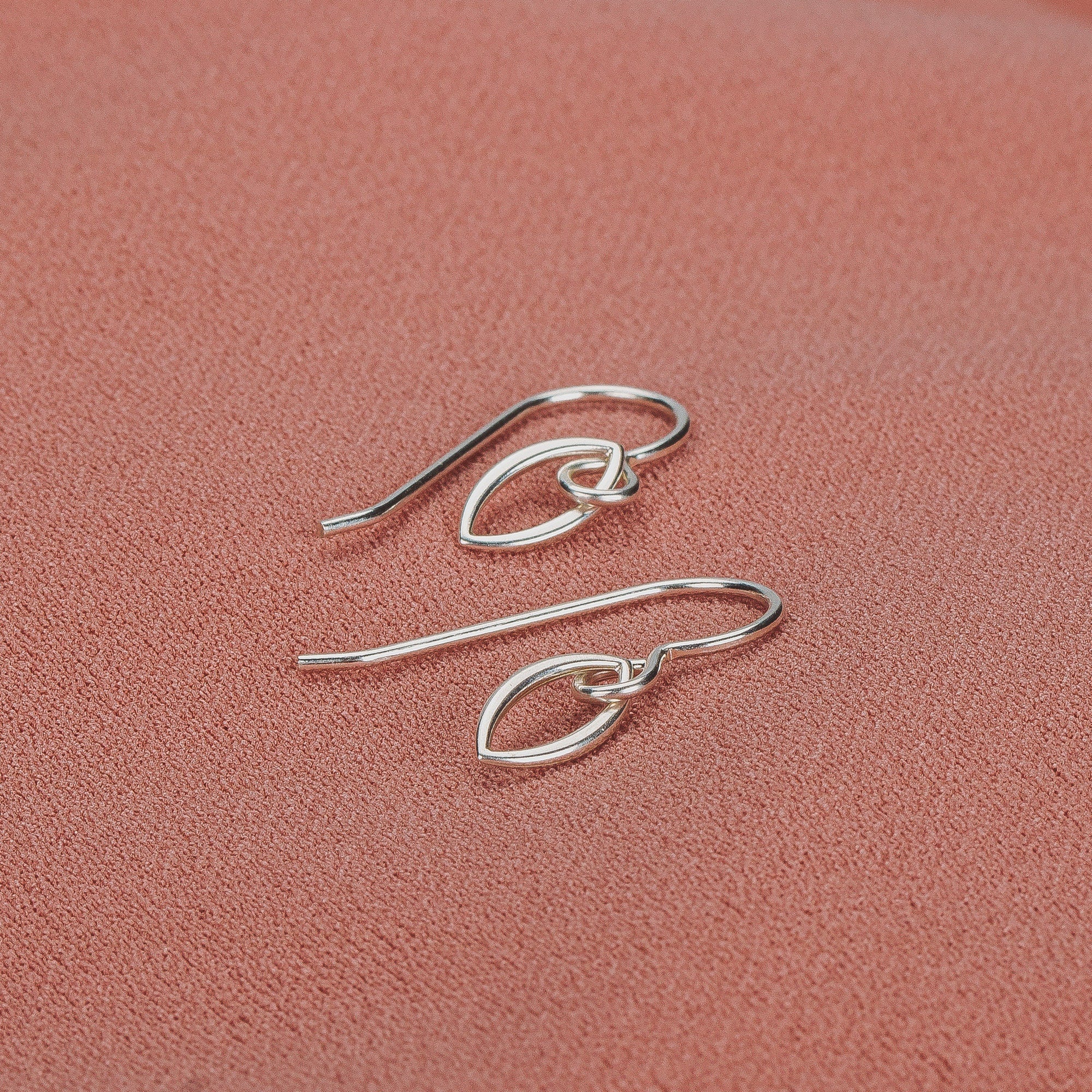 Tiny Leaf Petal Dangle Earrings | Tiny Little Boho 925 Sterling Silver Dangle Drop Earrings For Women and Girls