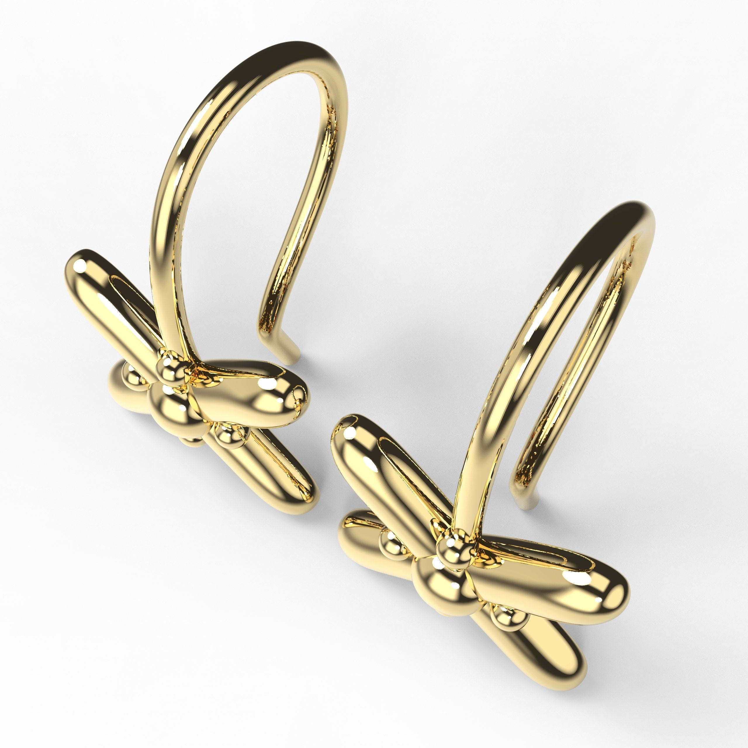 Xoe Dangle Drop Hook Earrings | Solid 14K Gold, Rose Gold, Sterling Silver | Melanie Golden Jewelry Designer Series (925 Sterling Silver)