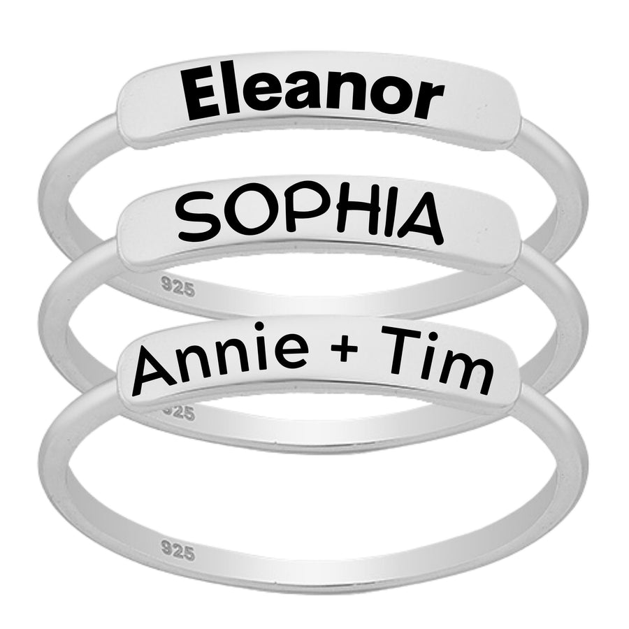 Personalized Name Bar Ring