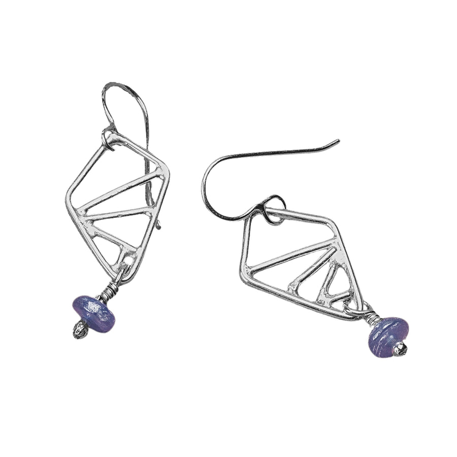 Geometric  Blue Kyanite  Earrings