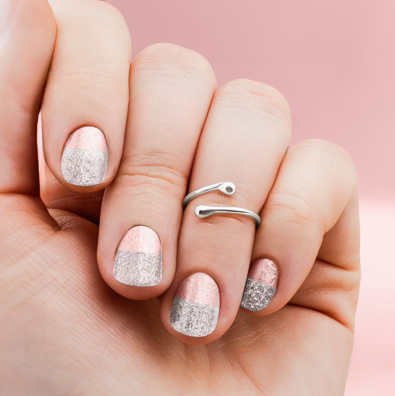 Bypass Midi Ring | Adjustable Sterling Silver Beaded Dot Knuckle Ring | Minimalist Everyday Spiral Cuff Mid Knuckle Ring