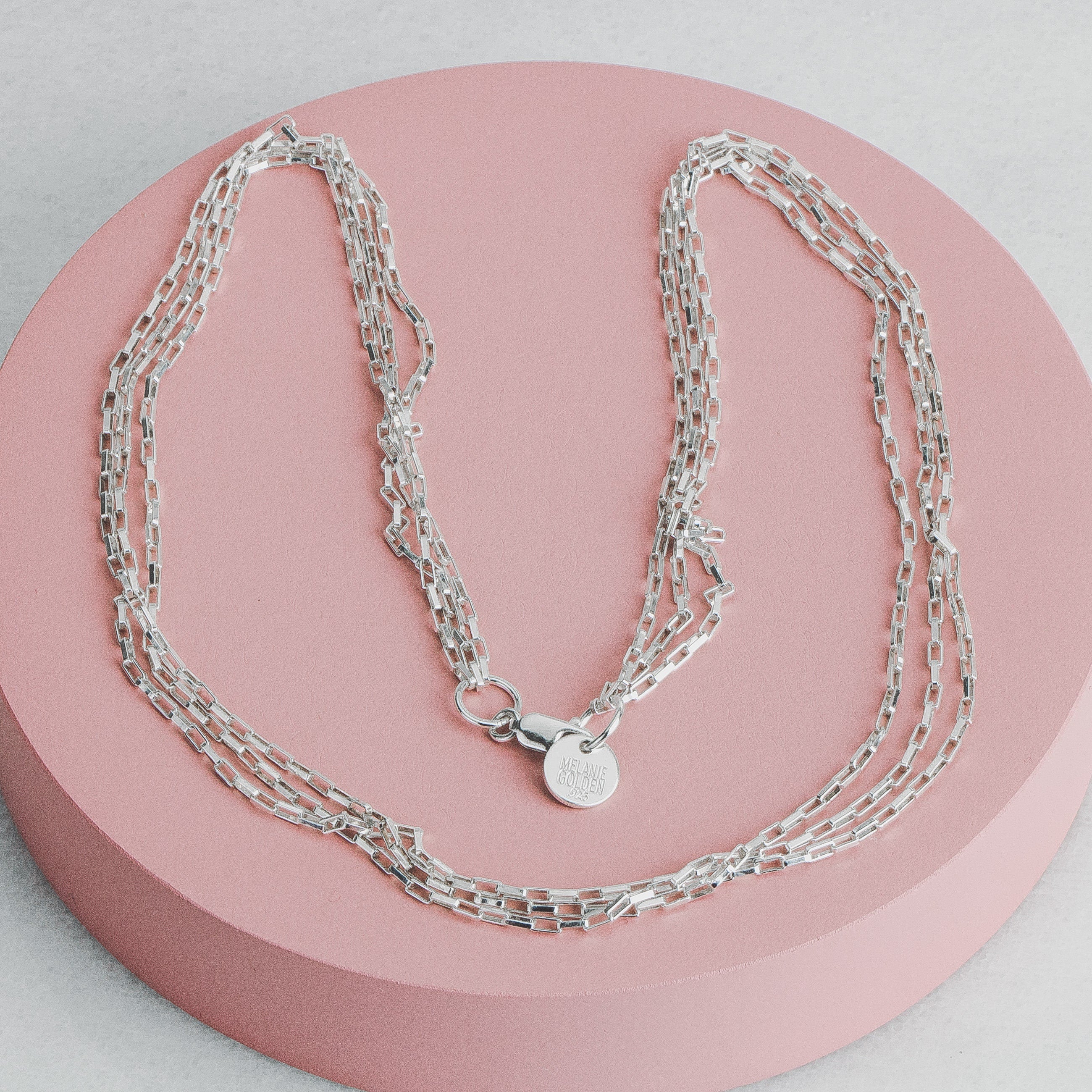 Triple Box Chain Necklace - Melanie Golden Jewelry - _badge_NEW, chain necklaces, essential chains, everyday, necklaces, New