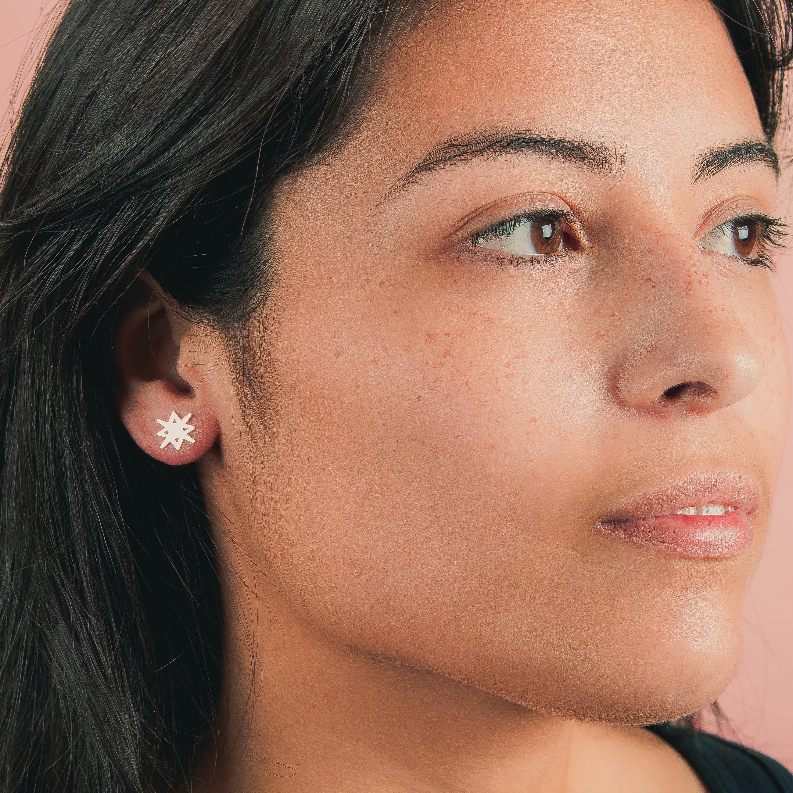 North Star Earrings - Melanie Golden Jewelry - _badge_NEW, celestial, earrings, new, post earrings, stud, stud earrings, studs