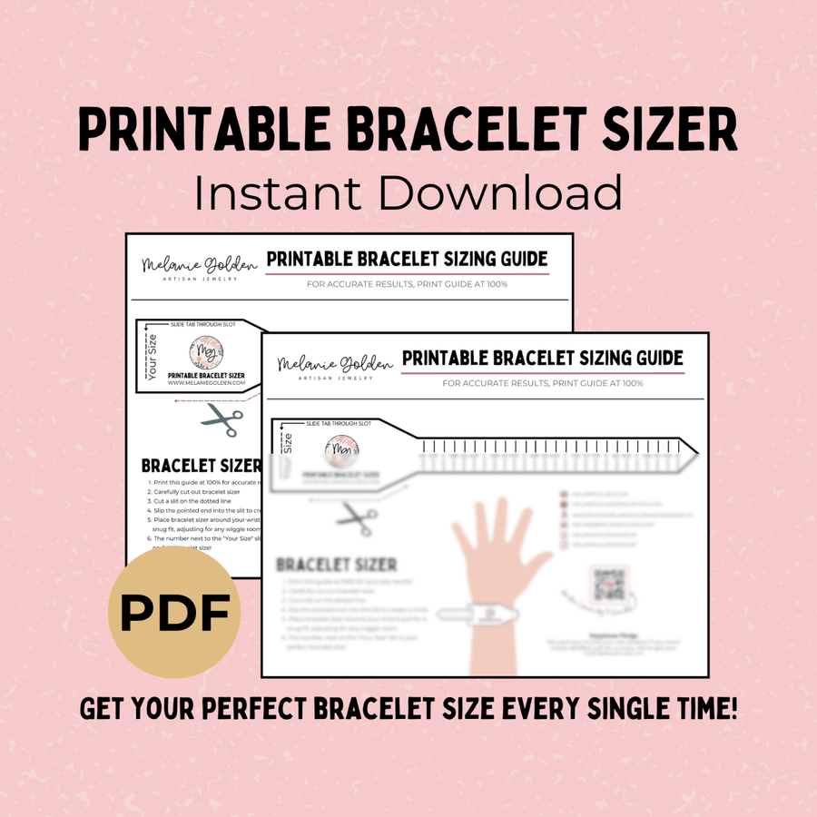 Digital Download | Printable Bracelet Sizer | Adjustable USA Wrist Size Tool | Find Your Accurate Bracelet Length | Easy to Use Measurer