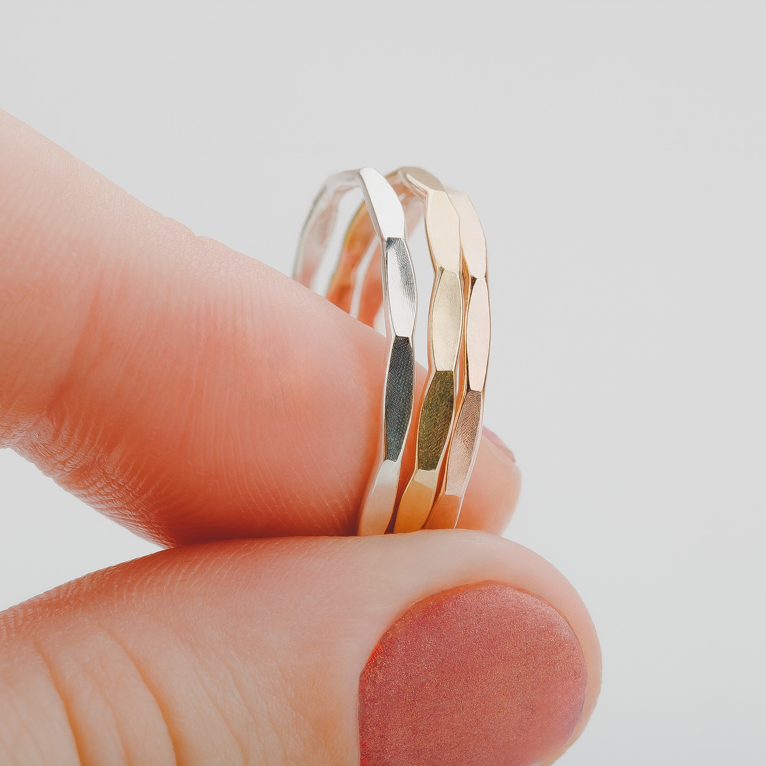 Trio of Mirror Stacking Rings