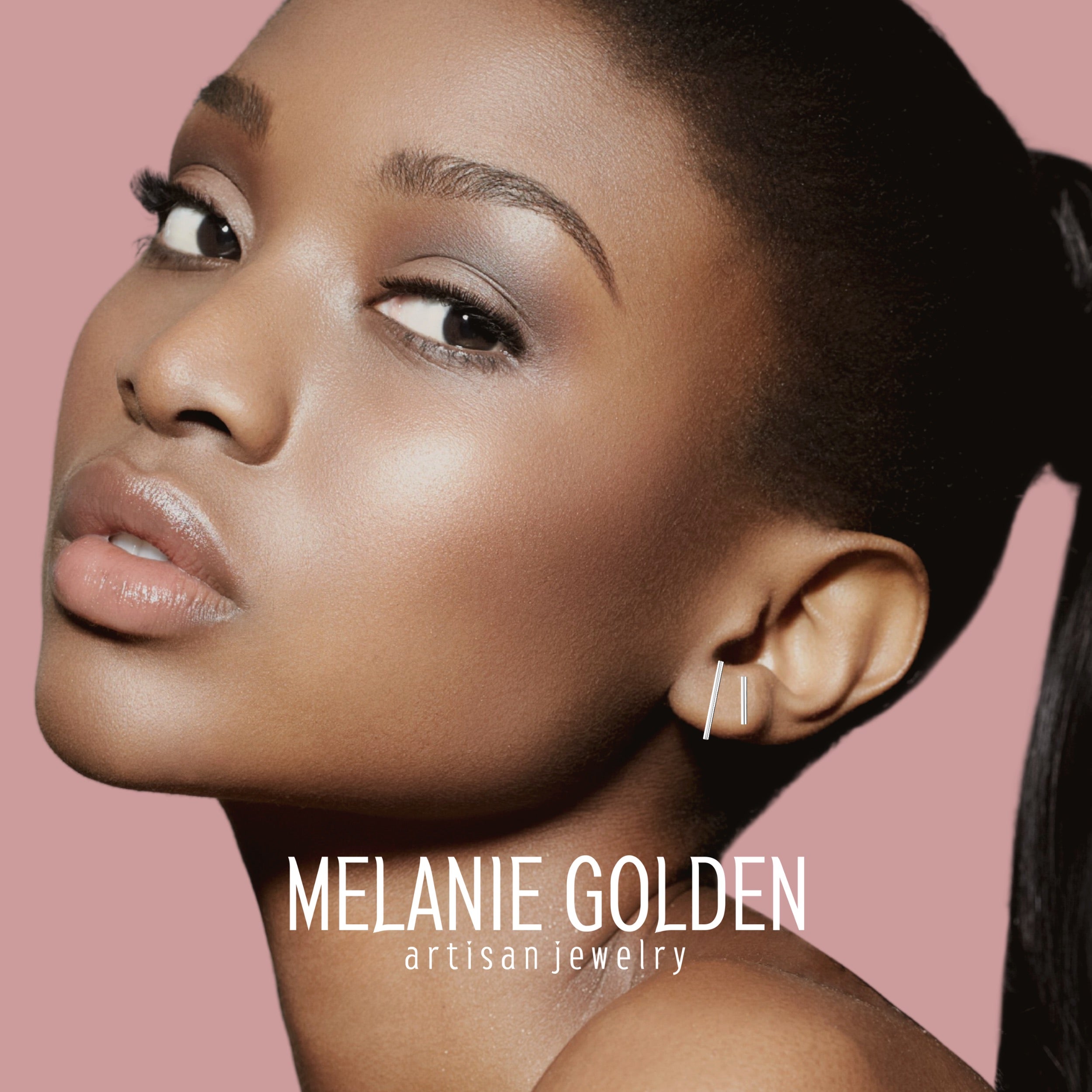 Mini Line Stud Earrings | Dainty Sterling Silver Small Little Tiny Line Bar Post Stud Earrings | Delicate Minimalist Jewelry for Women