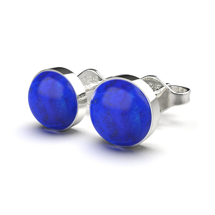 Lapis Lazuli Gemstone Stud Earrings - Melanie Golden Jewelry - Earrings, stud, stud earrings