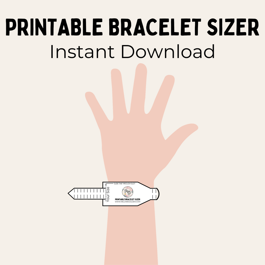 Digital Download | Printable Bracelet Sizer | Adjustable USA Wrist Size Tool | Find Your Accurate Bracelet Length | Easy to Use Measurer