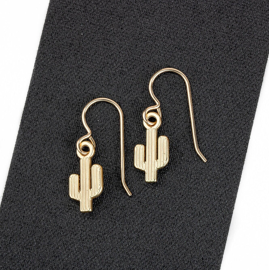 Gold Cactus Earrings - Melanie Golden Jewelry - dangle earrings, earrings