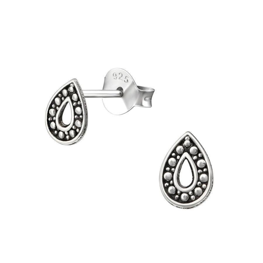 Beaded Teardrop Stud Earrings | Tiny Minimalist Bohemian Boho Chic Fashion Jewelry for Women