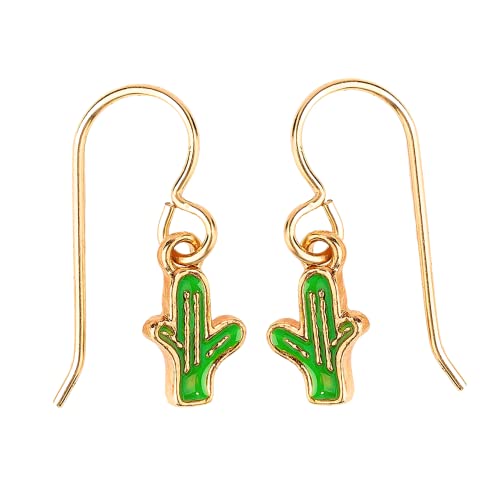 Green Cactus Earrings - Melanie Golden Jewelry - dangle earrings, earrings