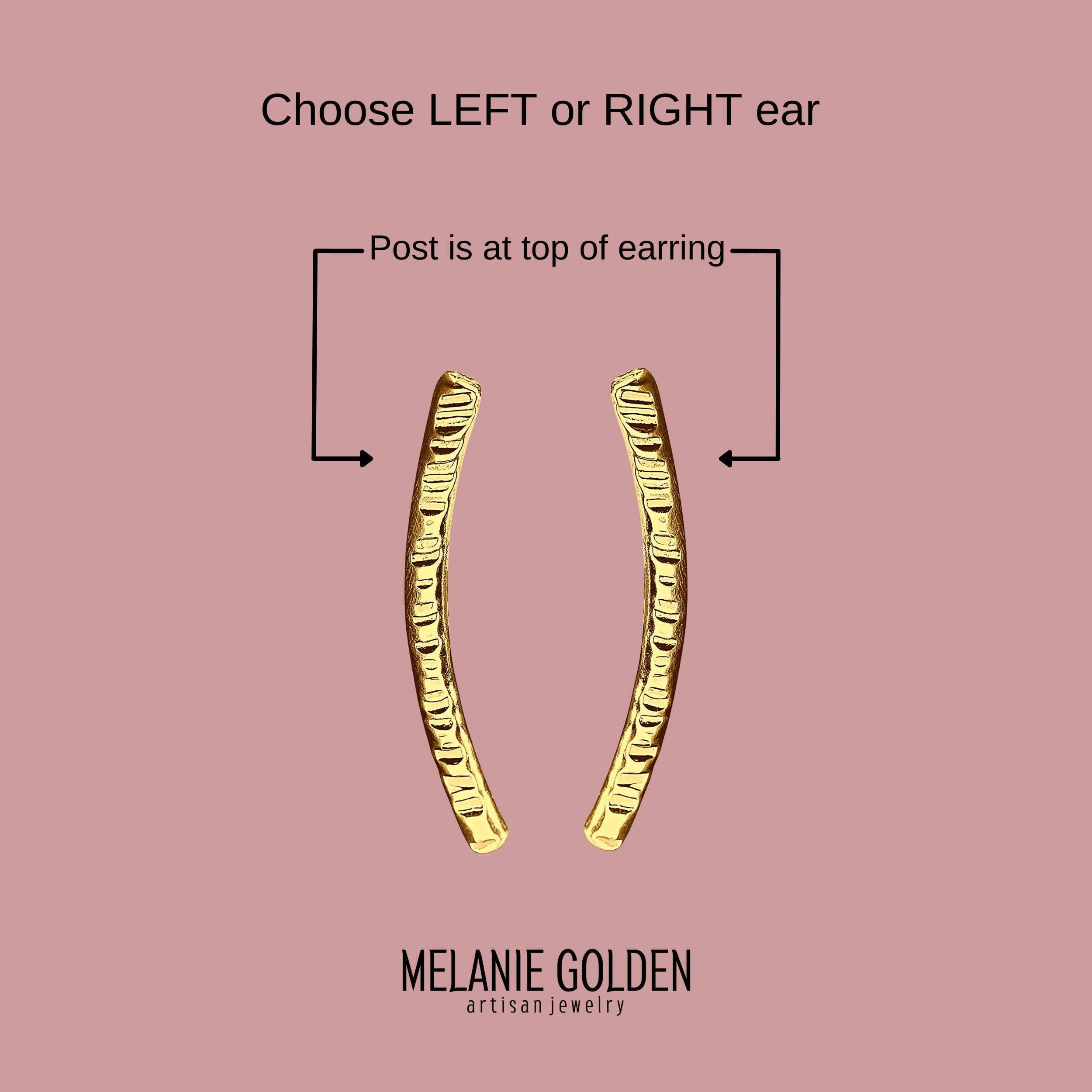 Rugged Cartilage Bar Earring | 14K Gold Fill - Melanie Golden Jewelry - cartilage earrings, earrings, piercings