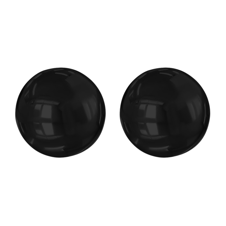 Black Ball Stud Earrings | Tiny Hypoallergenic Surgical Steel Black Round Circle Sphere Post Earrings For Women And Girls (3mm)