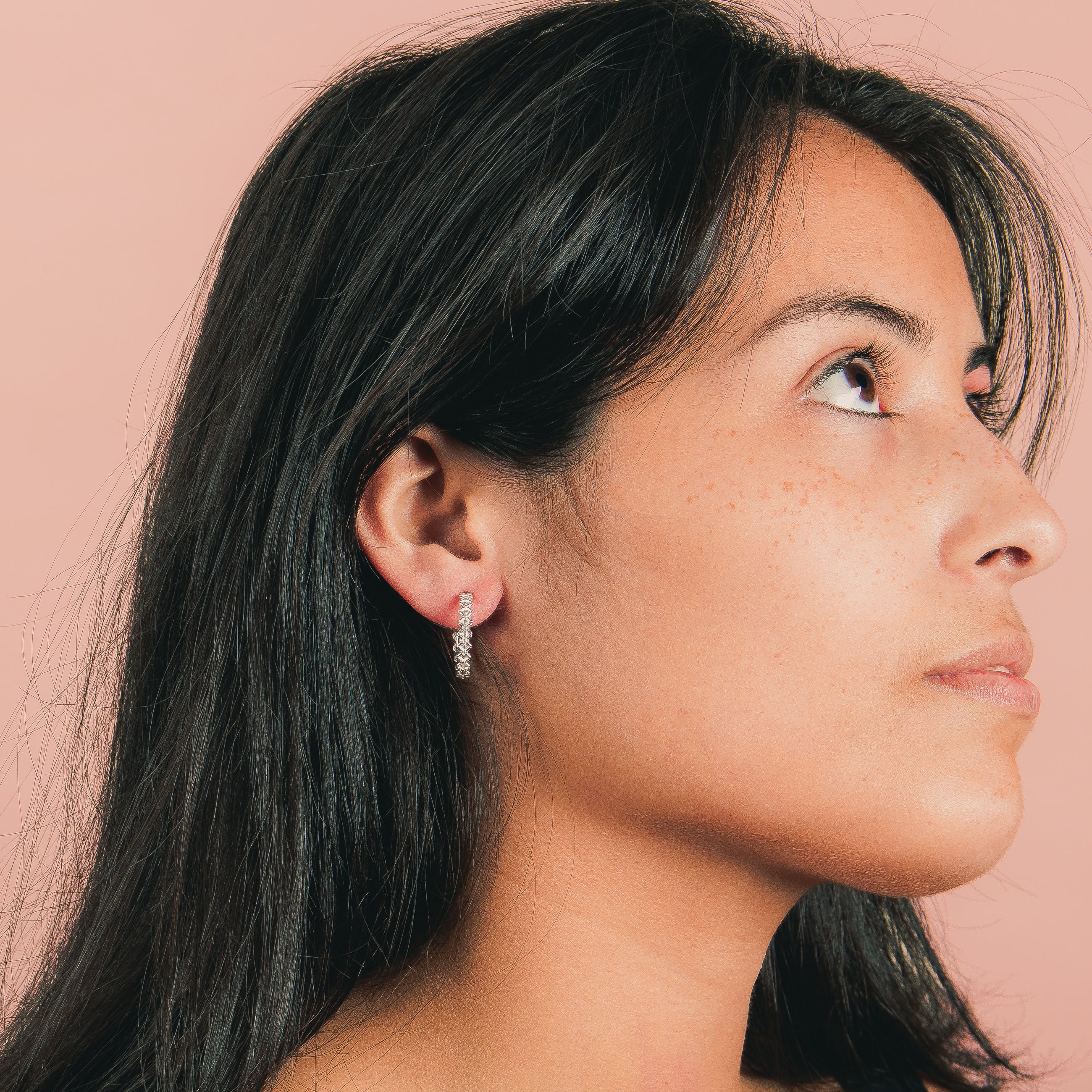 XOE Hoop Earrings in Gold, Rose Gold, or Silver | Melanie Golden Artisan Jewelry Designer Series