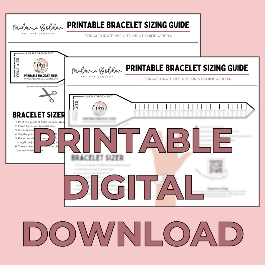 Digital Download | Printable Bracelet Sizer | Adjustable USA Wrist Size Tool | Find Your Accurate Bracelet Length | Easy to Use Measurer