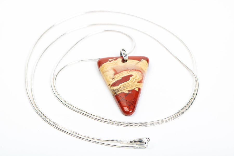 Long Red Jasper Necklace - Melanie Golden Jewelry - gemstone necklace, necklace