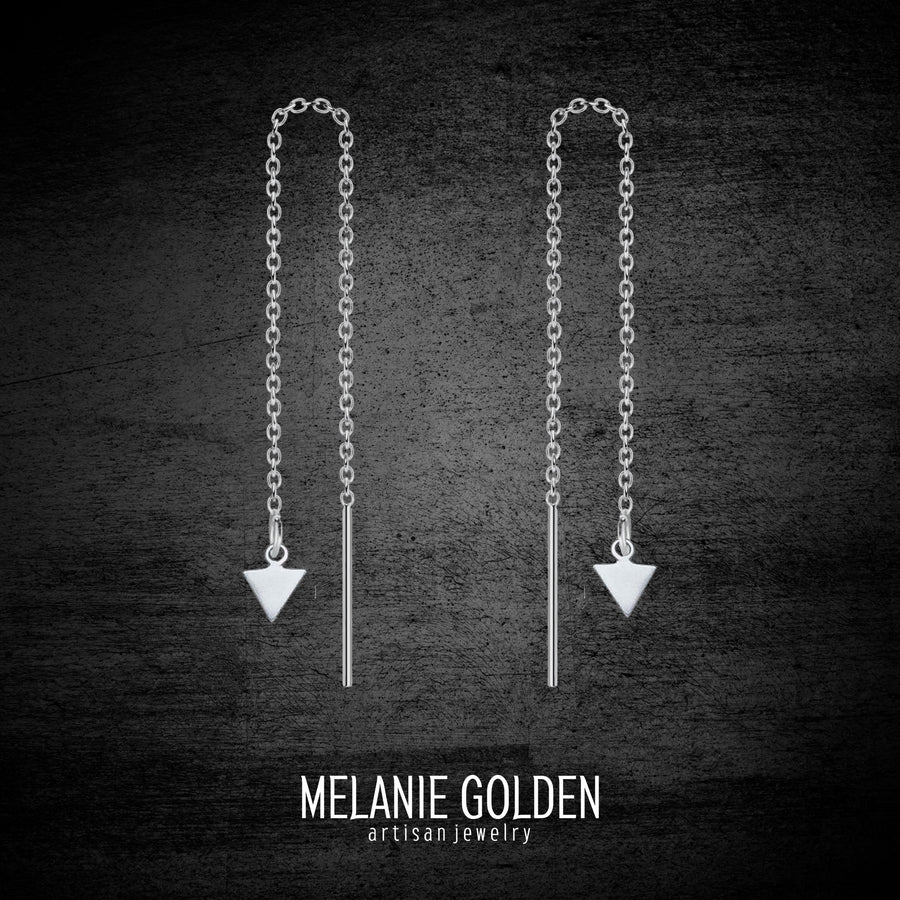 Threader Chain Earrings in 925 Sterling Silver | Thread Through Jewelry for Women and Girls | Multiple Designs Available