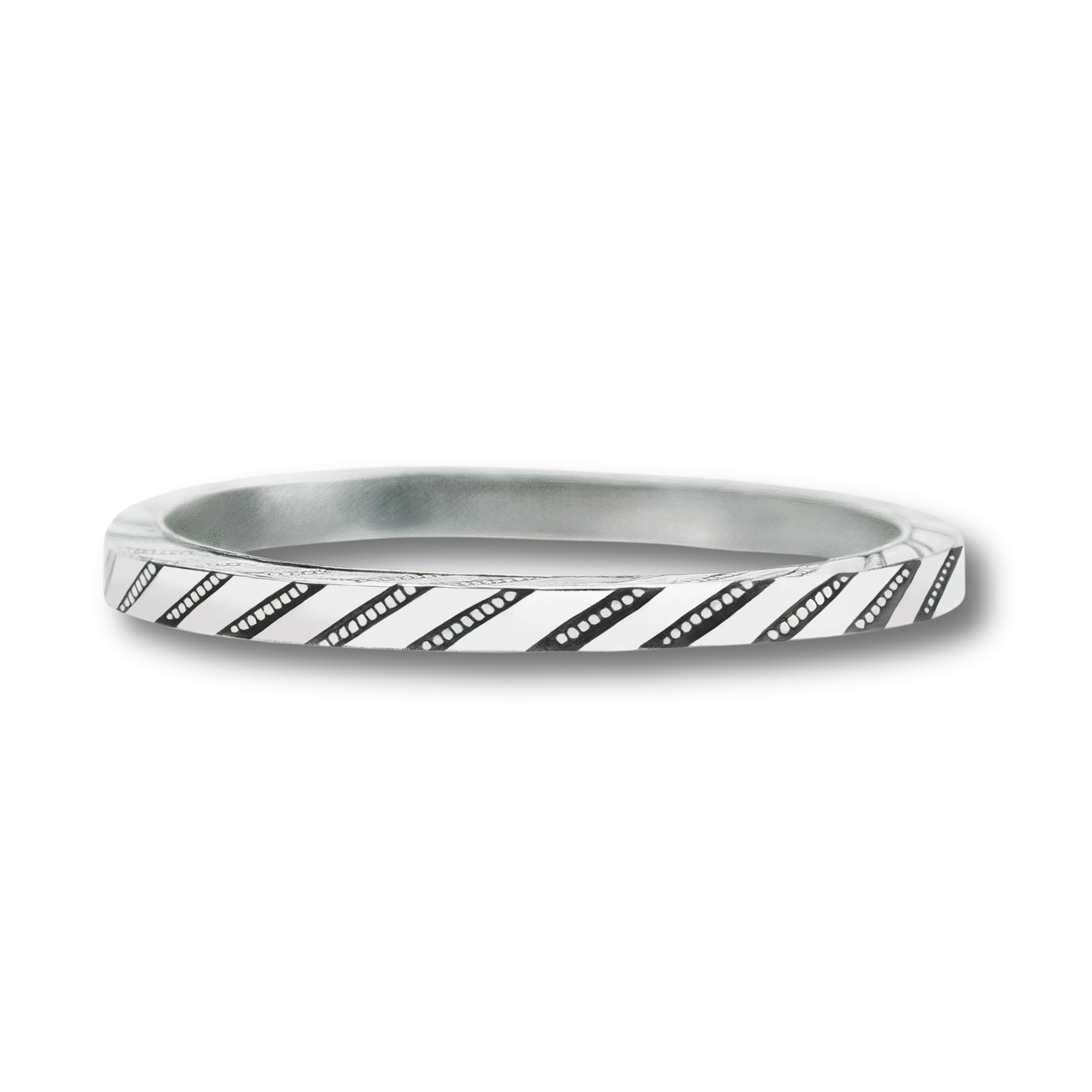 Pinstripe Stacking Ring | Sterling Silver Diagonal Line Pin Striped Stacking Stackable Ring Stack Skinny Thin Ring Bands