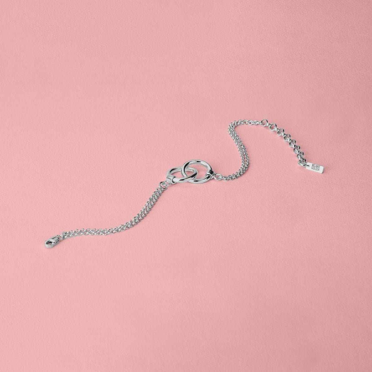Forever Connected Bracelet | Chunky Sterling Silver Geometric interconnected linked Round Open Circle Halo Eternity Link Chain Bracelet