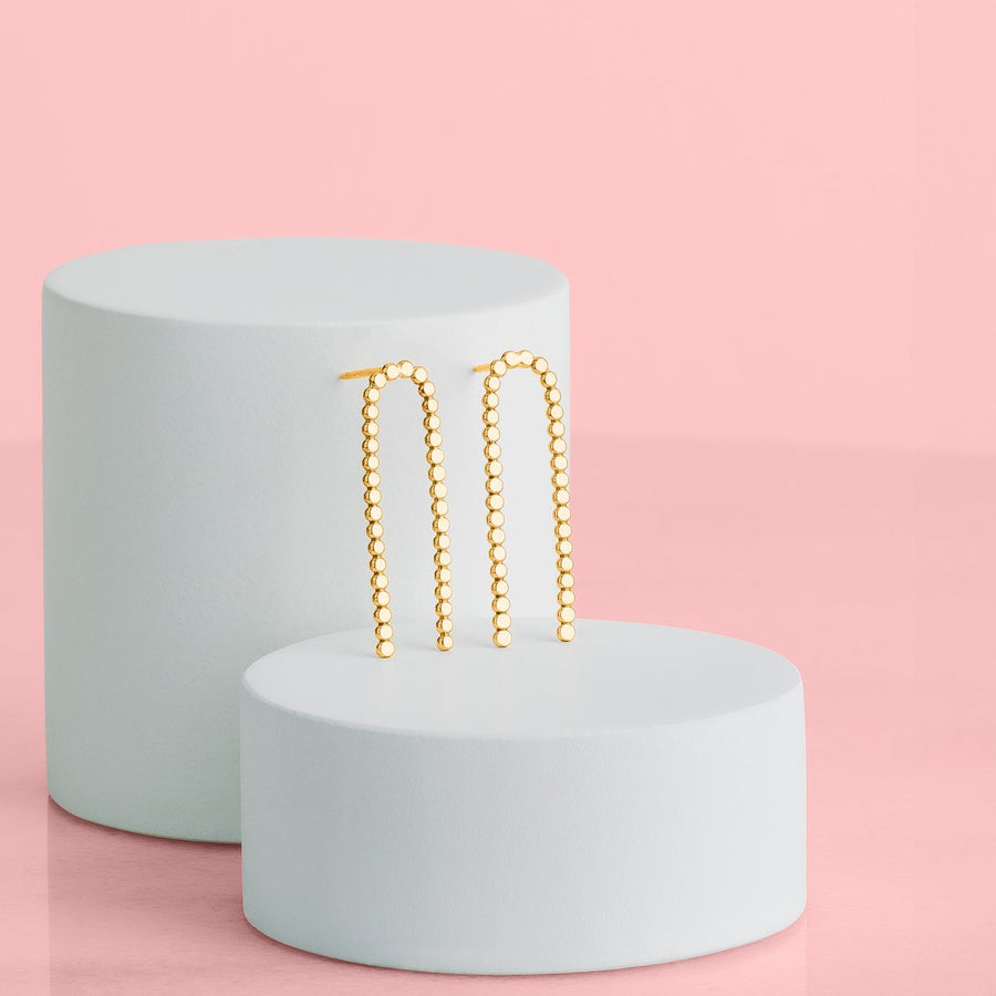 Glimmer Arch Stud Earrings