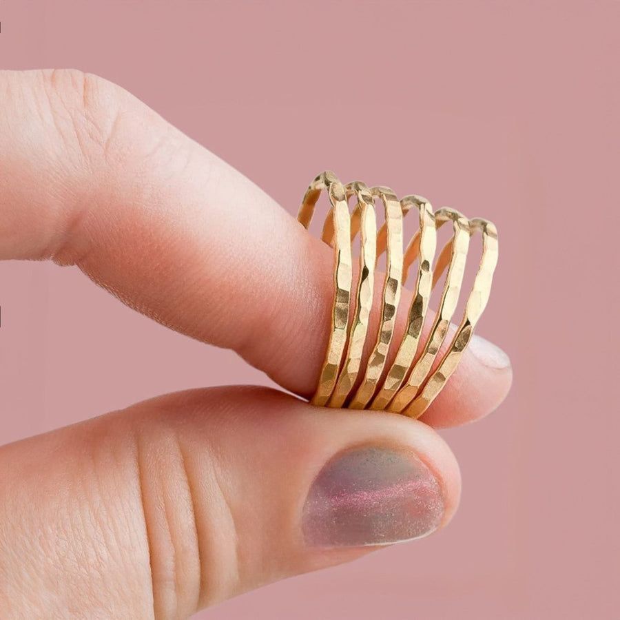Hammered Stacking Ring