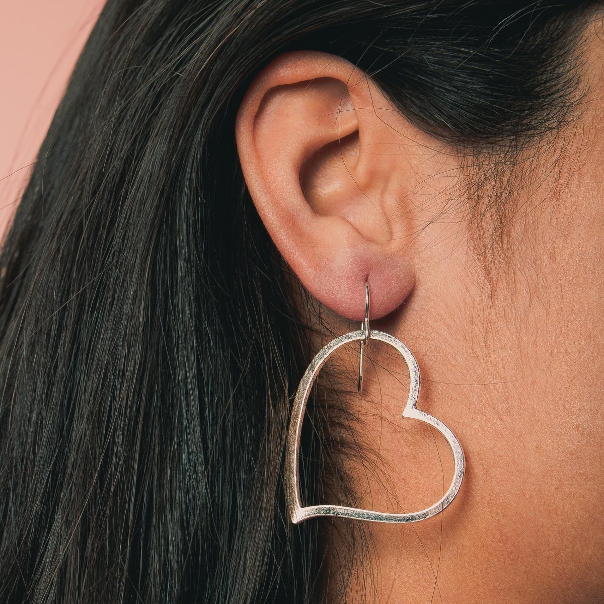 Heart Dangle Drop Earrings For Women And Girls | Valentines & Love Jewelry | Multiple Styles Available (Giant Heart Earrings)