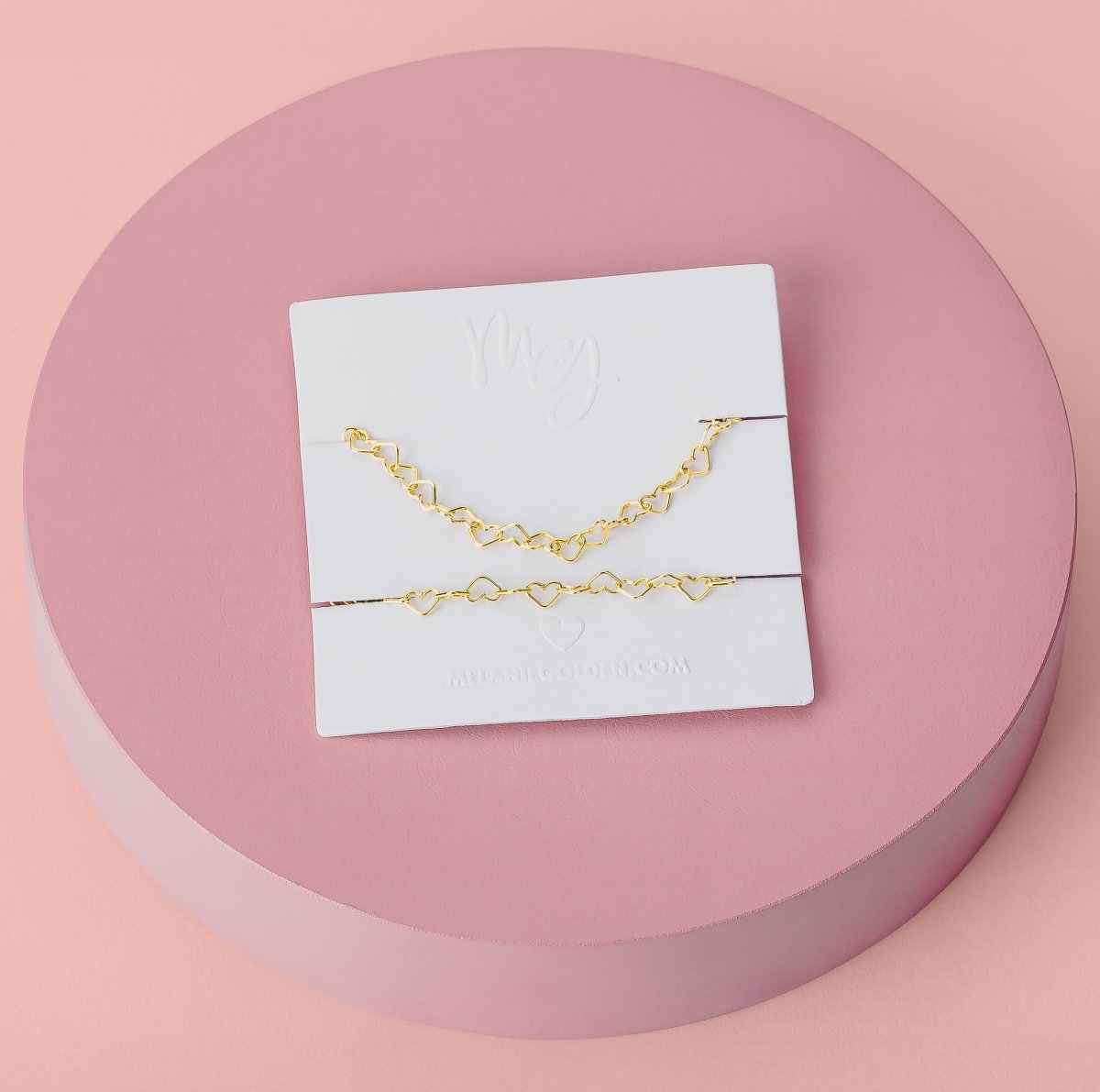 Heart Link Chain Anklet | Gold Silver or Rose Dainty Minimalist Love Ankle Bracelet | Sweet Romantic Open Heart Waterproof Gift for Her