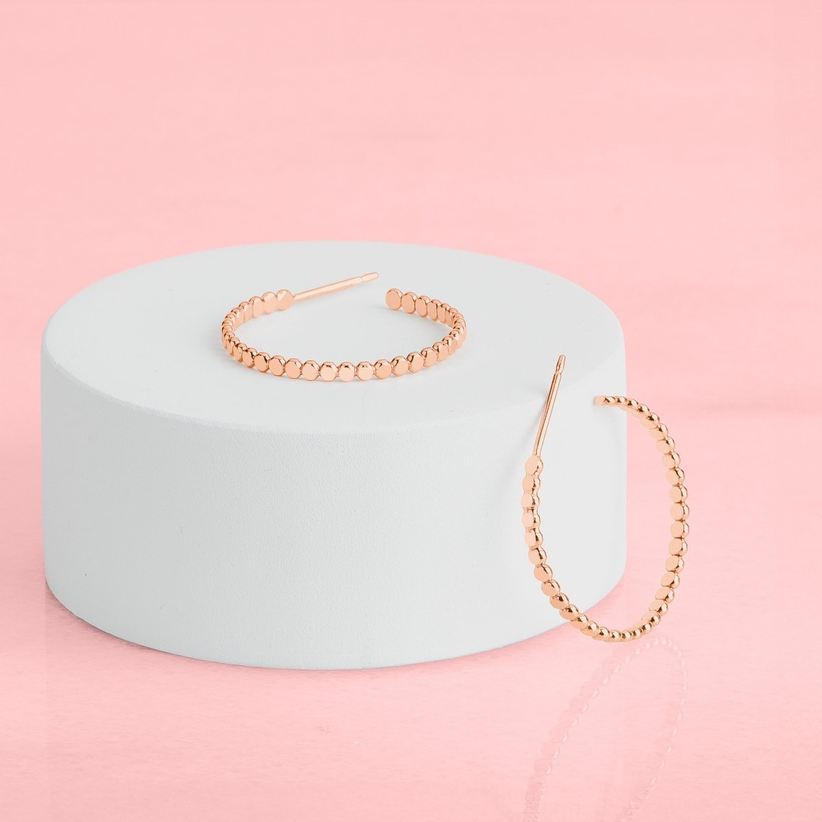Large Glimmer Hoop Earrings