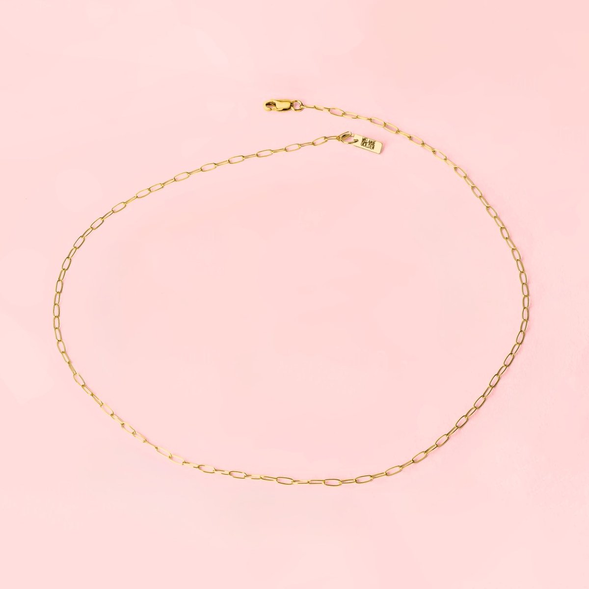 Paperclip Chain Necklace | Silver, Gold or Rose Dainty & Delicate Modern Minimalist Choker Chain Necklace | Simple Everyday Jewelry for Her
