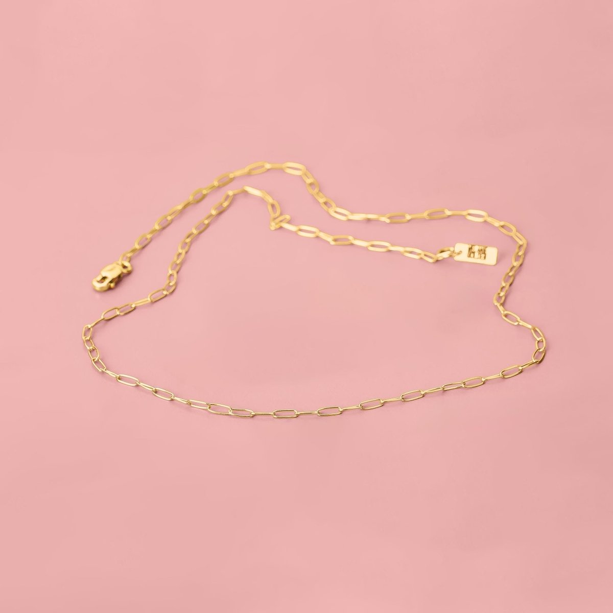 Paperclip Chain Necklace | Silver, Gold or Rose Dainty & Delicate Modern Minimalist Choker Chain Necklace | Simple Everyday Jewelry for Her