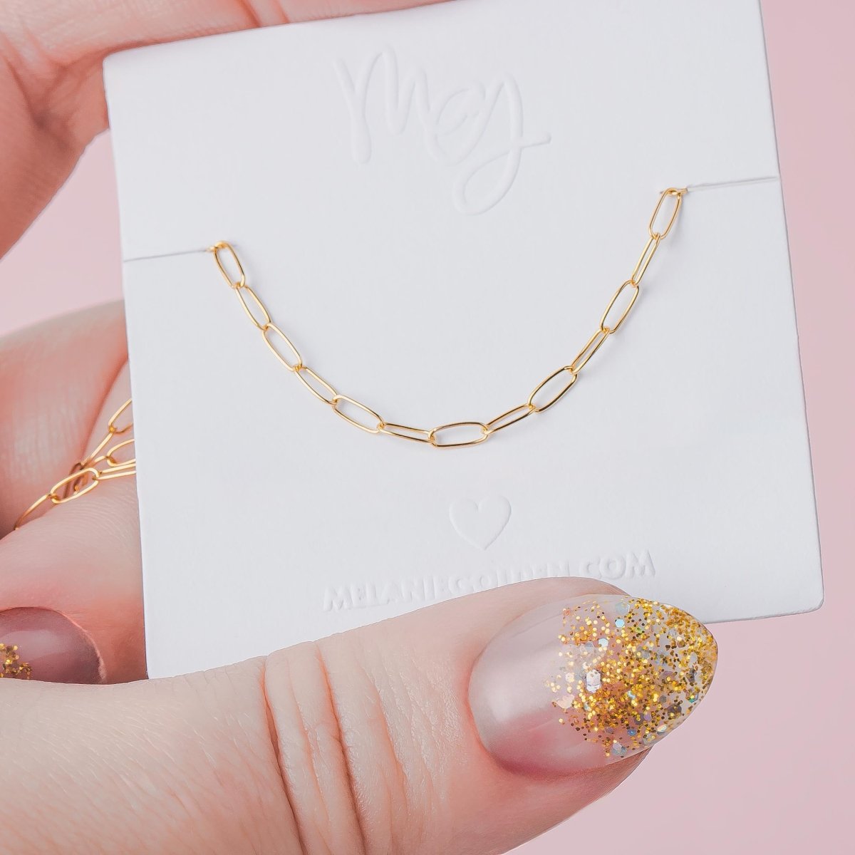 Paperclip Chain Necklace | Silver, Gold or Rose Dainty & Delicate Modern Minimalist Choker Chain Necklace | Simple Everyday Jewelry for Her