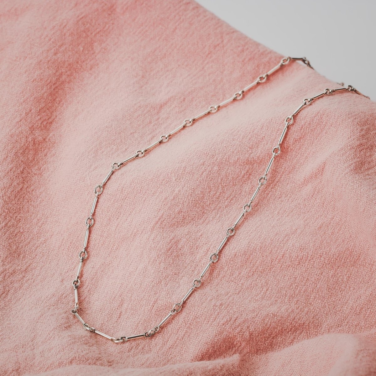 Renley Chain Necklace | Gold or Silver Dainty Minimalist Bar & Link Necklace | Classic Layering Chain | Gift for Her Wife Sister Friend