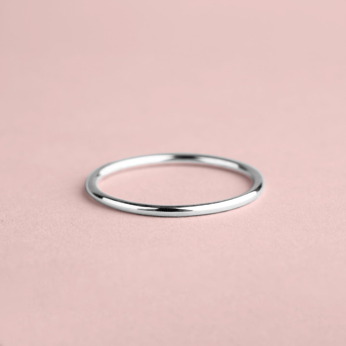Smooth Stacking Ring | Sterling Silver 1mm Thin Smooth Stacking Skinny Rings | Comfort Fit | Sizes 2-12