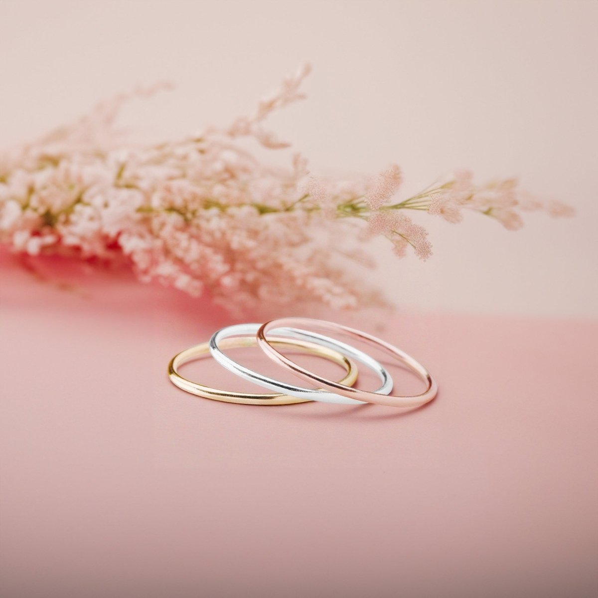 Smooth Stacking Ring | Sterling Silver 1mm Thin Smooth Stacking Skinny Rings | Comfort Fit | Sizes 2-12