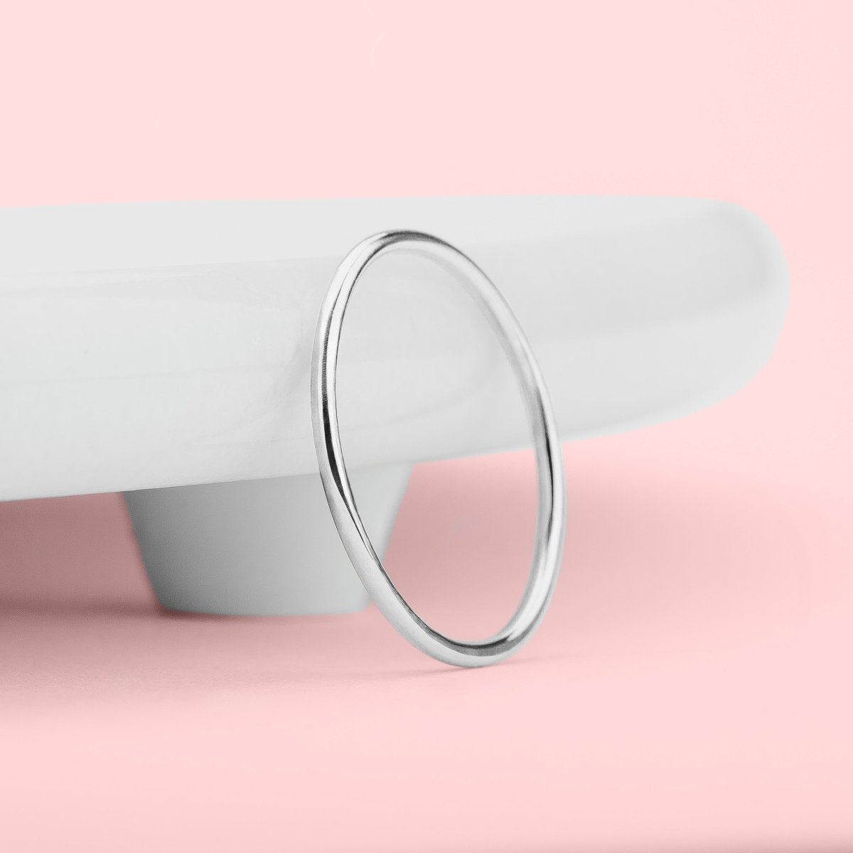 Smooth Stacking Ring | Sterling Silver 1mm Thin Smooth Stacking Skinny Rings | Comfort Fit | Sizes 2-12