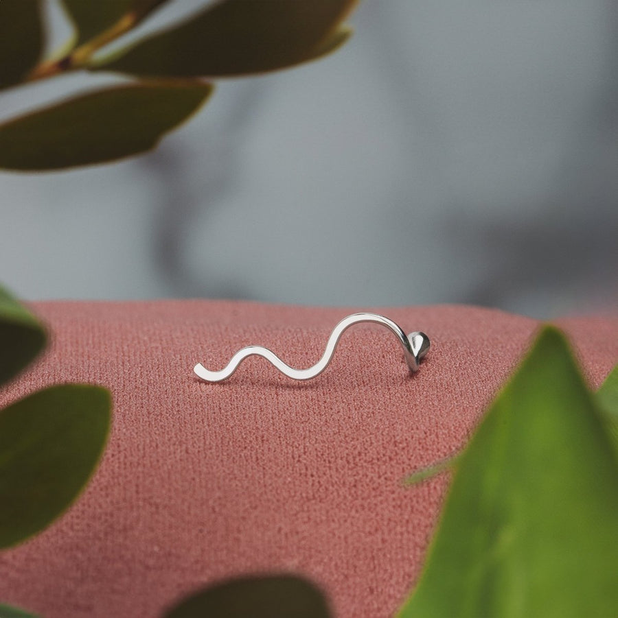 Wave cartilage earring new arrivals